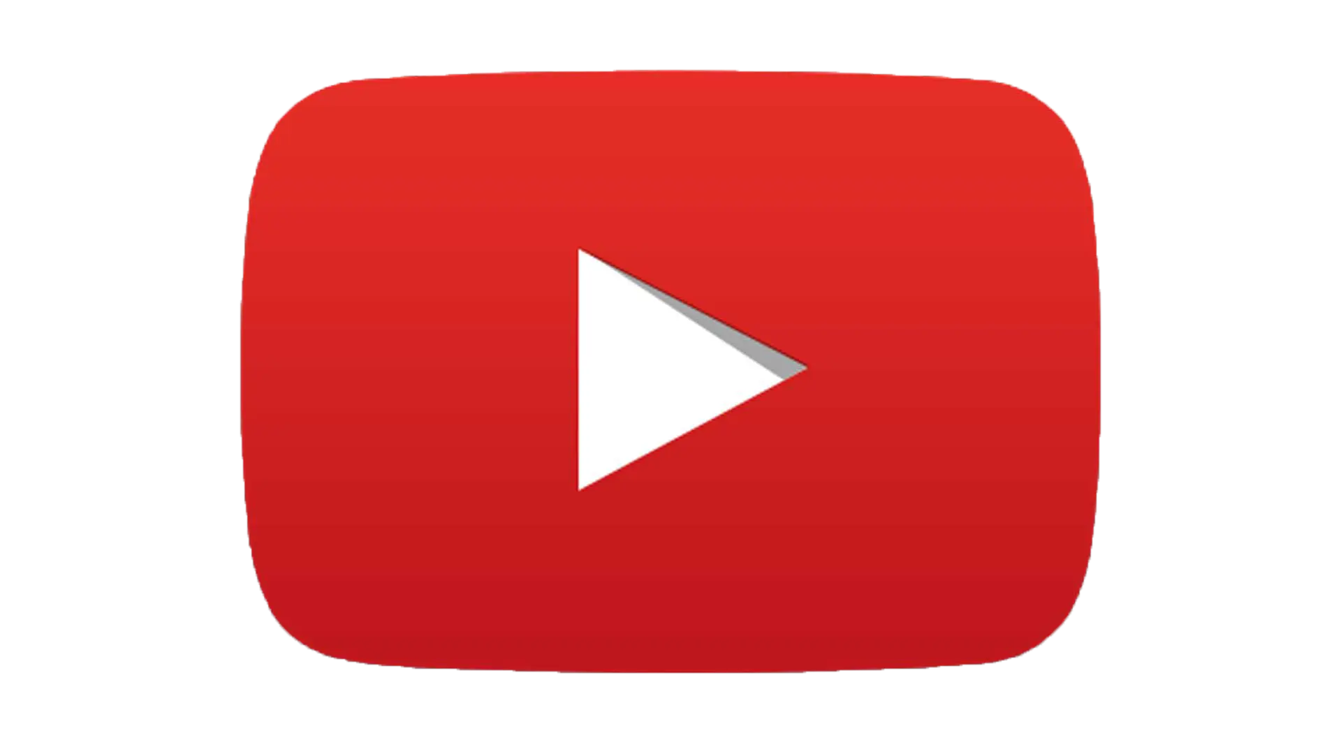 Red rounded rectangle with a white play button triangle in the center, representing the YouTube icon.